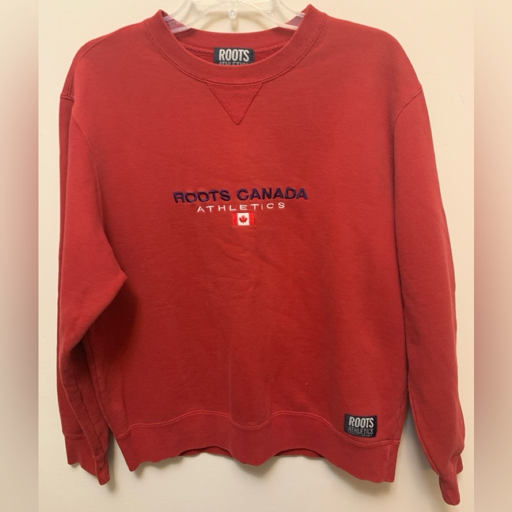 Rare ROOTS CANADA Athletics Red Men's Sweater